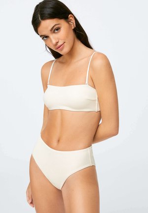 RIBBED - Bikini top - white