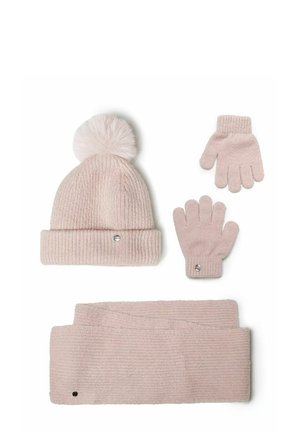 WINTER SET: HAT AND SCARF AND GLOVES - Kalap - pink
