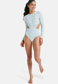 Roxy DREAM FLORAL - LONG SLEEVE - Jednodílné plavky - light green