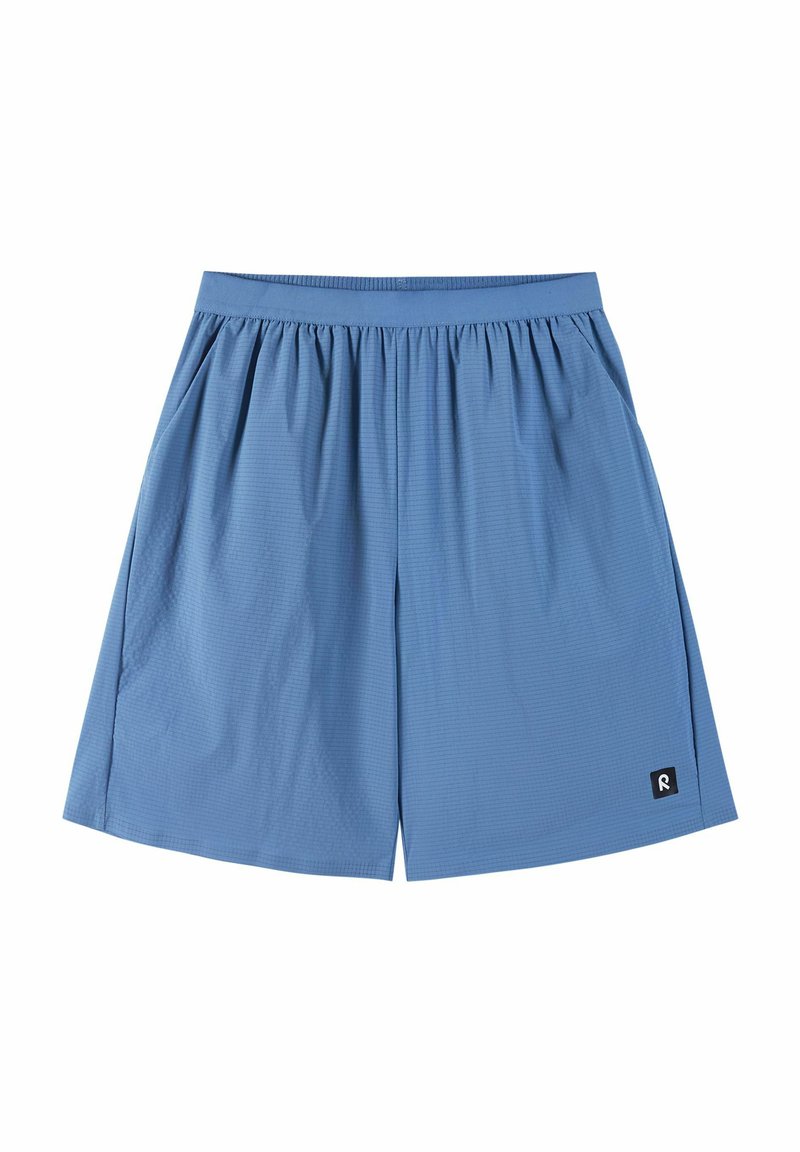 Pantaloni sportivi blu realizzati in tessuto leggero, con vita elastica, vestibilità morbida e etichetta del logo sul lato inferiore destro.