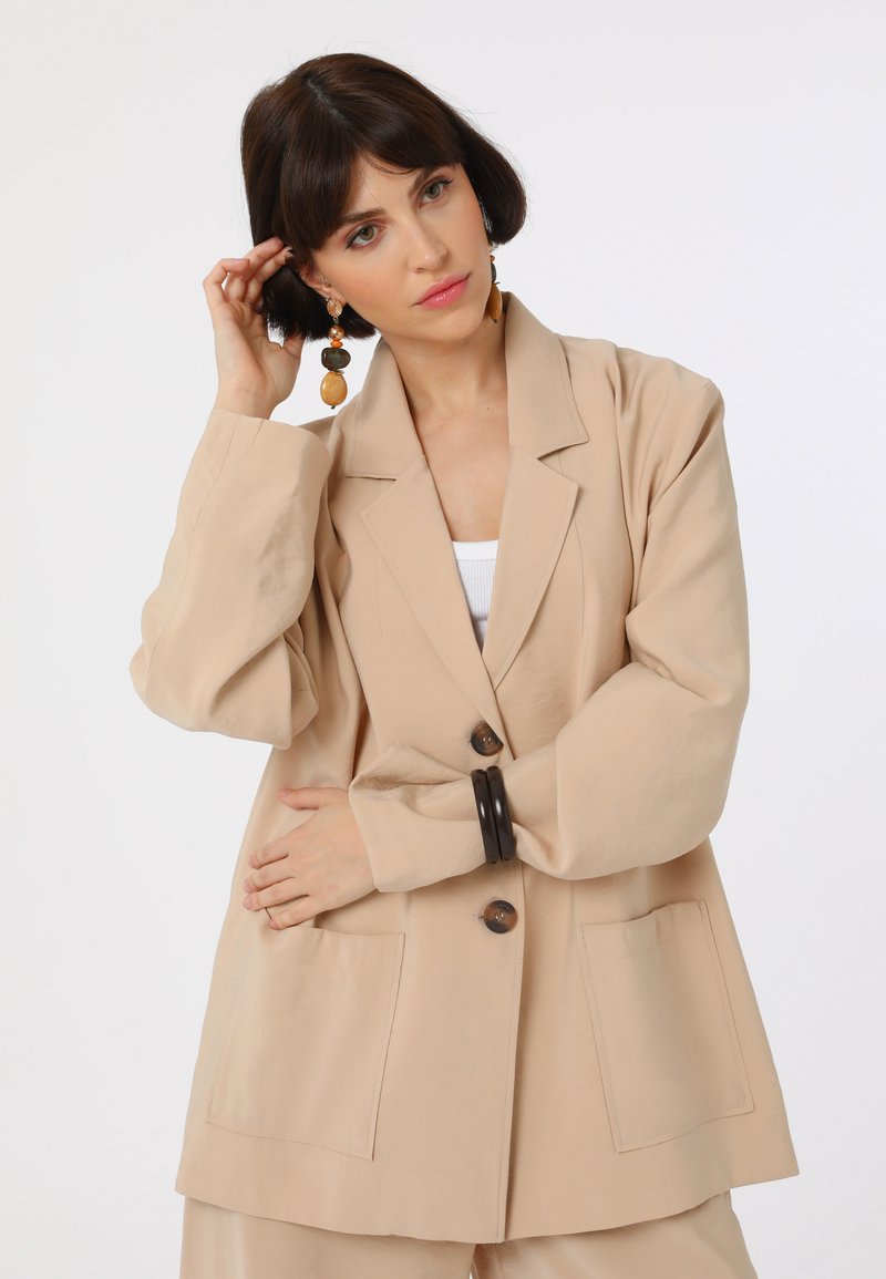 Modanisa REFKA EXCLUSIVE - Abrigo corto - light brown