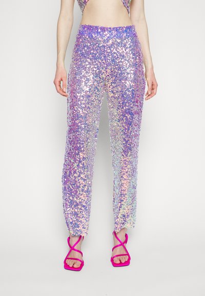 VACLAV IRRIDESCENT SEQUIN PANTS - Pantaloni - purple