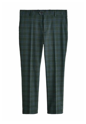 SLIM FIT TRIM CHECK TEXTURE  - Oblekové nohavice - green