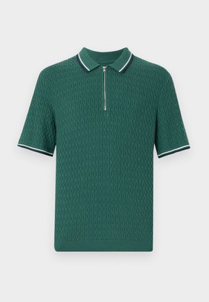 Abercrombie & Fitch PREPPY TIPPED ZIP SWOLO  - Polo shirt - green