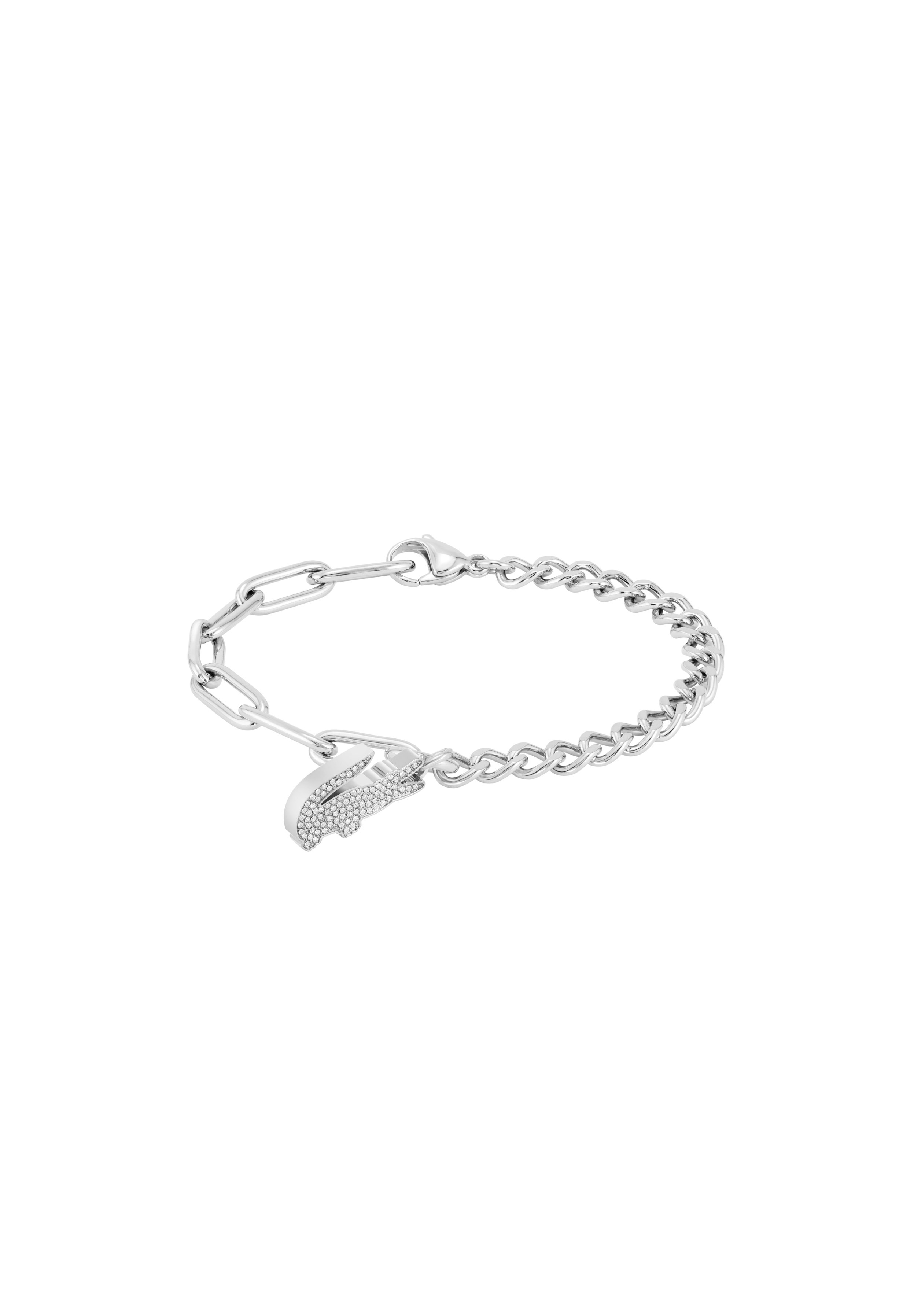 Lacoste CROCODILE - Bracelet - silberfarben/silver-coloured