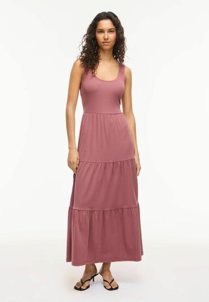 VILA MAXIKLEID VIHOLLIE ÄRMELLOSES - Maxikjoler - rose brown1