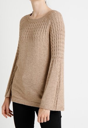 Striktrøje - beige