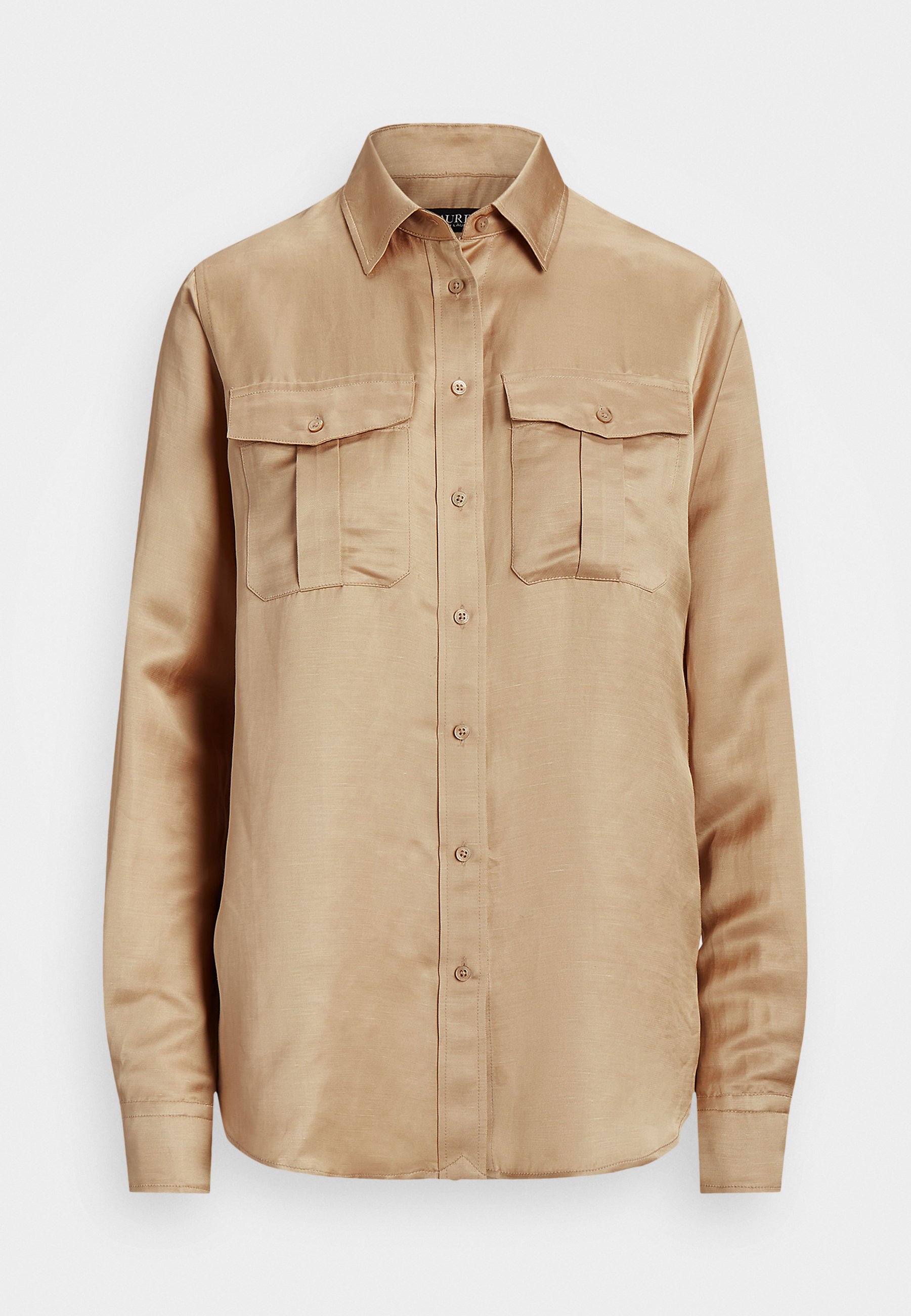 tan button shirt