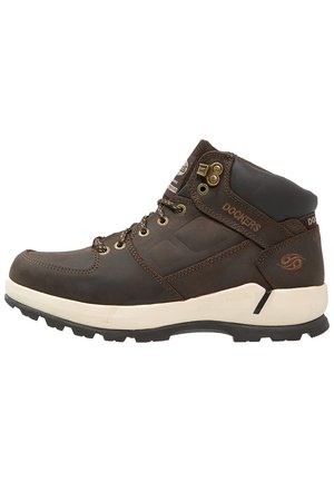 Lace-up ankle boots - cafe