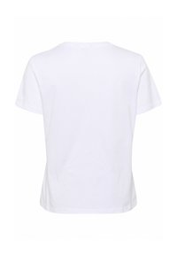 T-shirt en coton blanc, à manches courtes, col rond, coupe décontractée, texture lisse, sans motifs ni embellissements visibles. Vue arrière montrée.