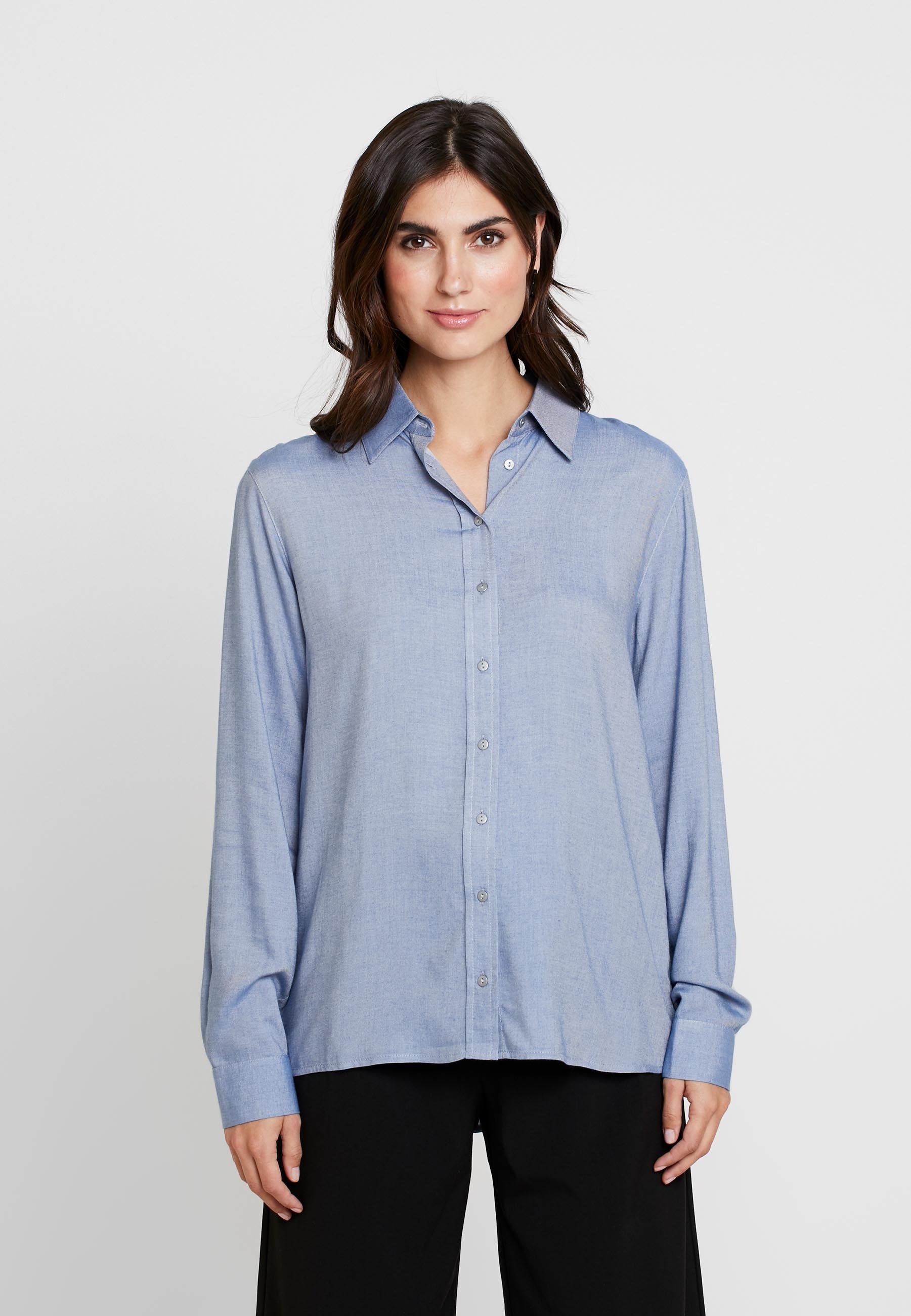 Opus FELONI Skjorte morning blue Zalando.no Opus FARBA - Bluser - dark blue