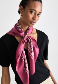 VINTAGE SIGNATURE PRINTED SQUARE - Lenço - pink