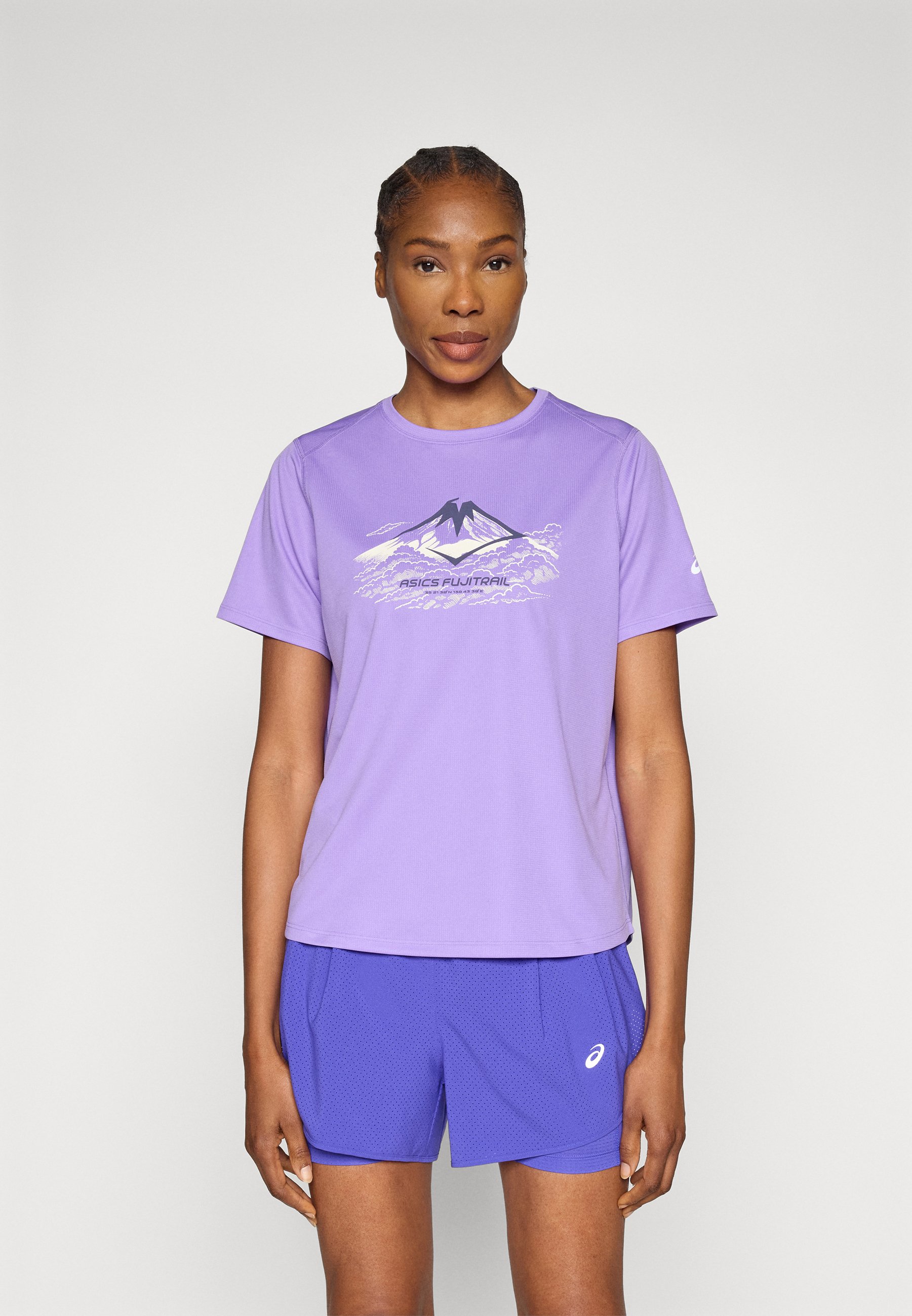 ASICS FUJITRAIL LOGO - Sports T-shirt - amethyst/lilac - Zalando.co.uk