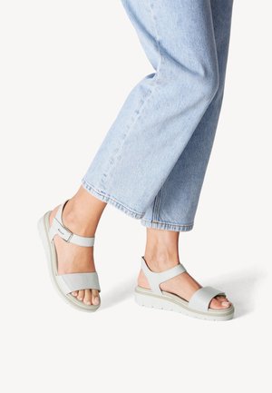 Sandalen met sleehak - white