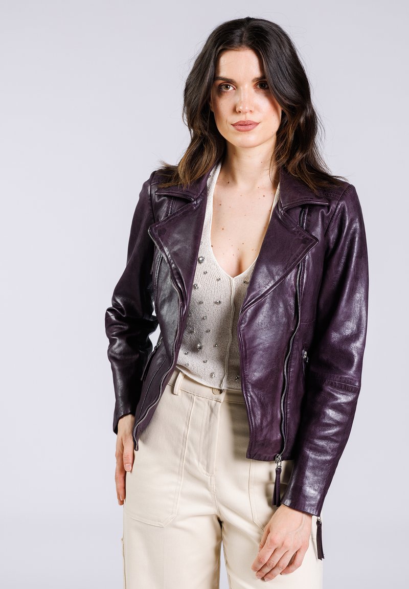 Freaky Nation BIKER PRINCESS - Nahkatakki - midnight plum