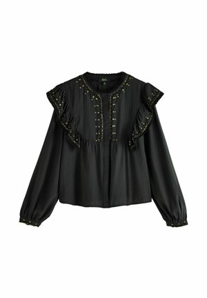 Rockett St George, FRILL EMBELLISHED BLOUSE - Hemdbluse - black