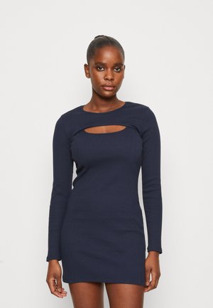 iets frans... CUT OUT DRESS 2 IN 1 - Džersejové šaty - navy