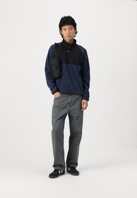 Jack & Jones JCOPEAK HIGH NECK HALF ZIP - Felpa in pile - navy blazer