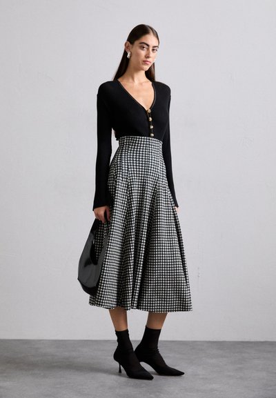 Norma Kamali GRACE SKIRT - Πλισέ φούστα - black