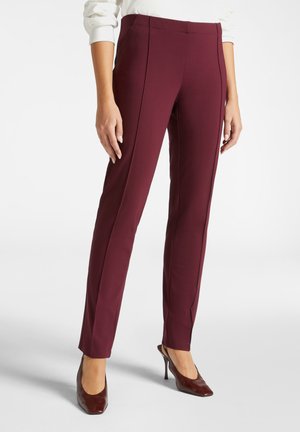 Elena Mirò SLIM FIT IN PUNTO MILANO - Broek - bordeaux