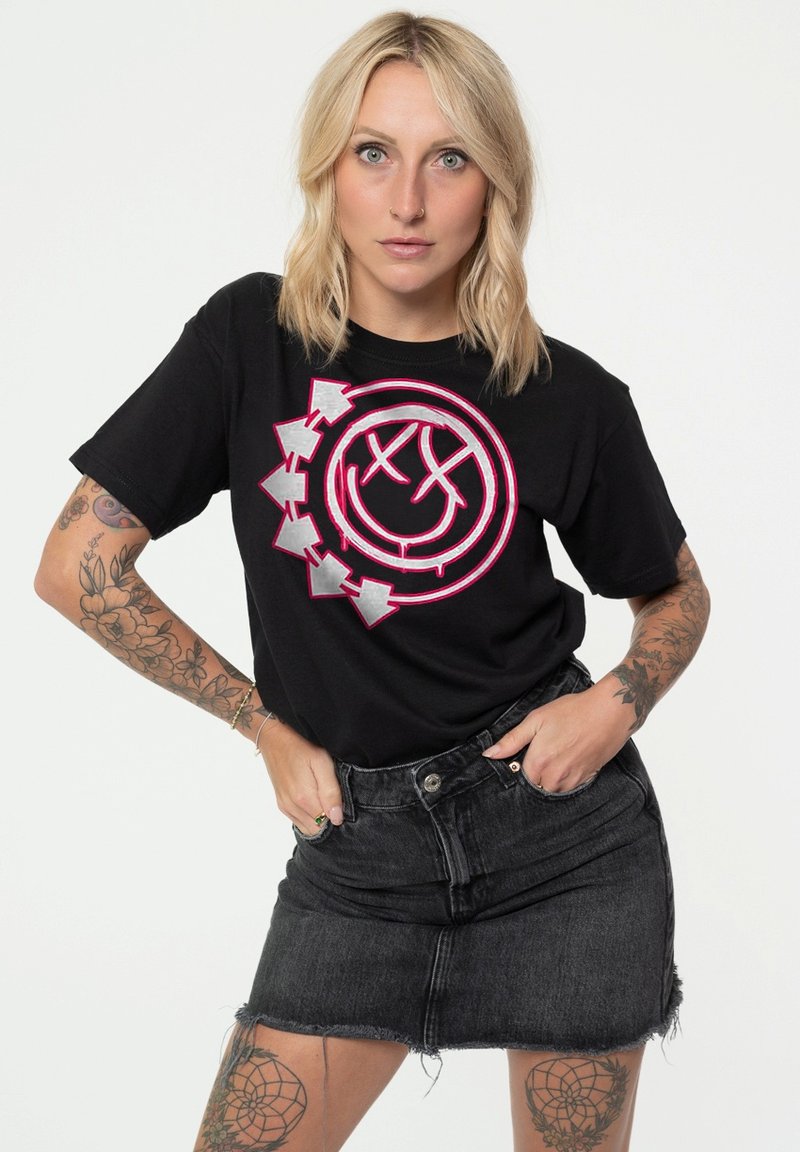 Paradiso Clothing BLINK  SIX ARROW SMILE UNISEX - Print T-shirt - black