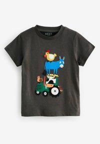 Next SHORT SLEEVE CHARACTER 3 PACK STANDARD - T-shirt med print - green grey farm