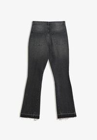 Bershka FLARE - Traperice krojene za nošenje s čizmama - black