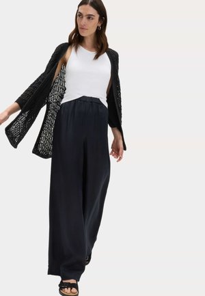 Marks & Spencer, TEXTURED EDGE TO EDGE LONGLINE CARDIGAN - Cardigan - black