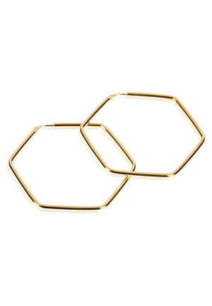 HEXAGON CREOLEN 50MM SECHSECK - Ohrringe - goldfarben