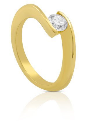 MUAU Schmuck SOLITAIRE RING DIAMANT 0.50CT. - Ring - gelbgoldfarben