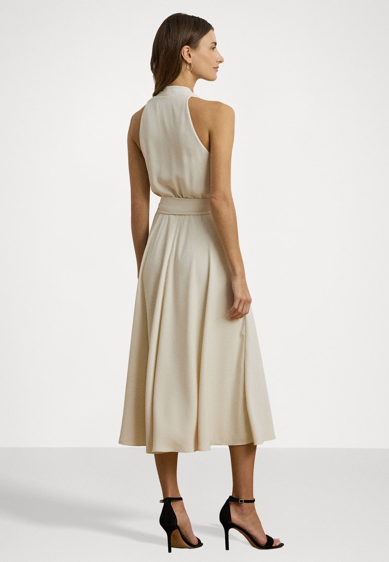 Lauren Ralph Lauren GEORGETTE HALTER COCKTAIL DRESS - Cocktail dress /  Party dress - mascarpone cream/off-white - Zalando