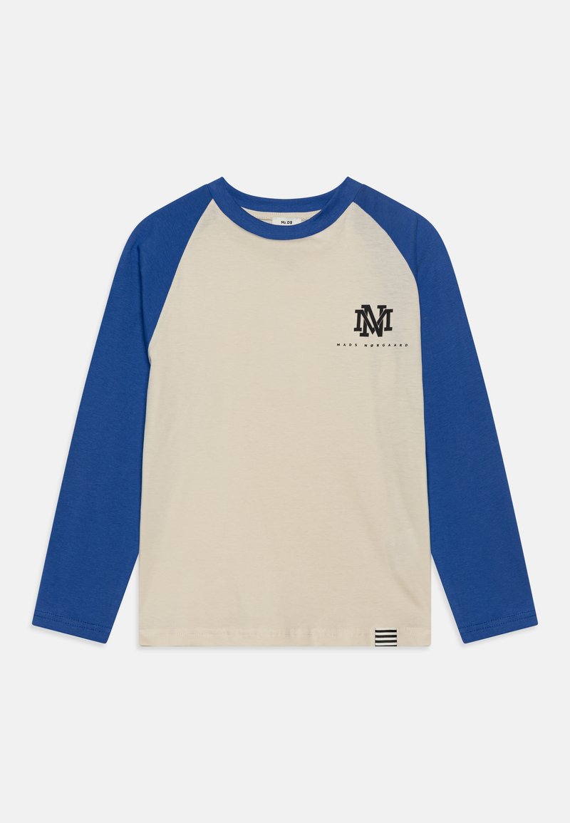 Mads Nørgaard SINGLE THORLINO TEE - Pitkähihainen paita - almond milk/amparo blue