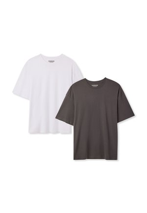 PACK 2 OVERSIZE  - T-shirt basic - 1x Dark Grey, 1x White