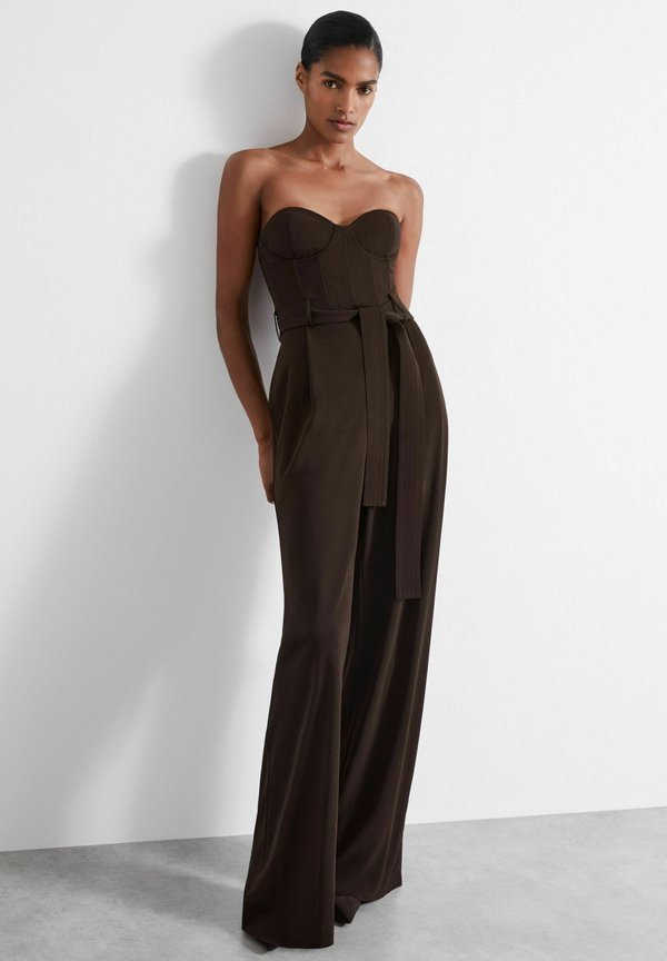REGULAR FIT-ESTEL ATELIER STRAPLESS - Jumpsuit - chocolate