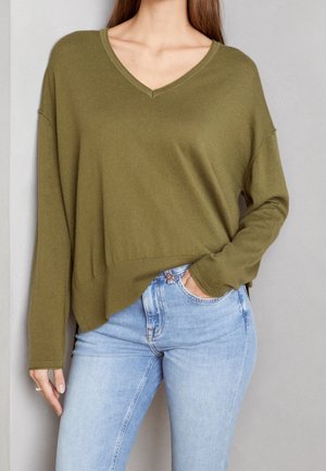 Strickpullover - olive