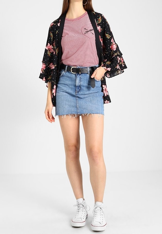 Topshop Falda acampanada blue denim (Segunda mano)