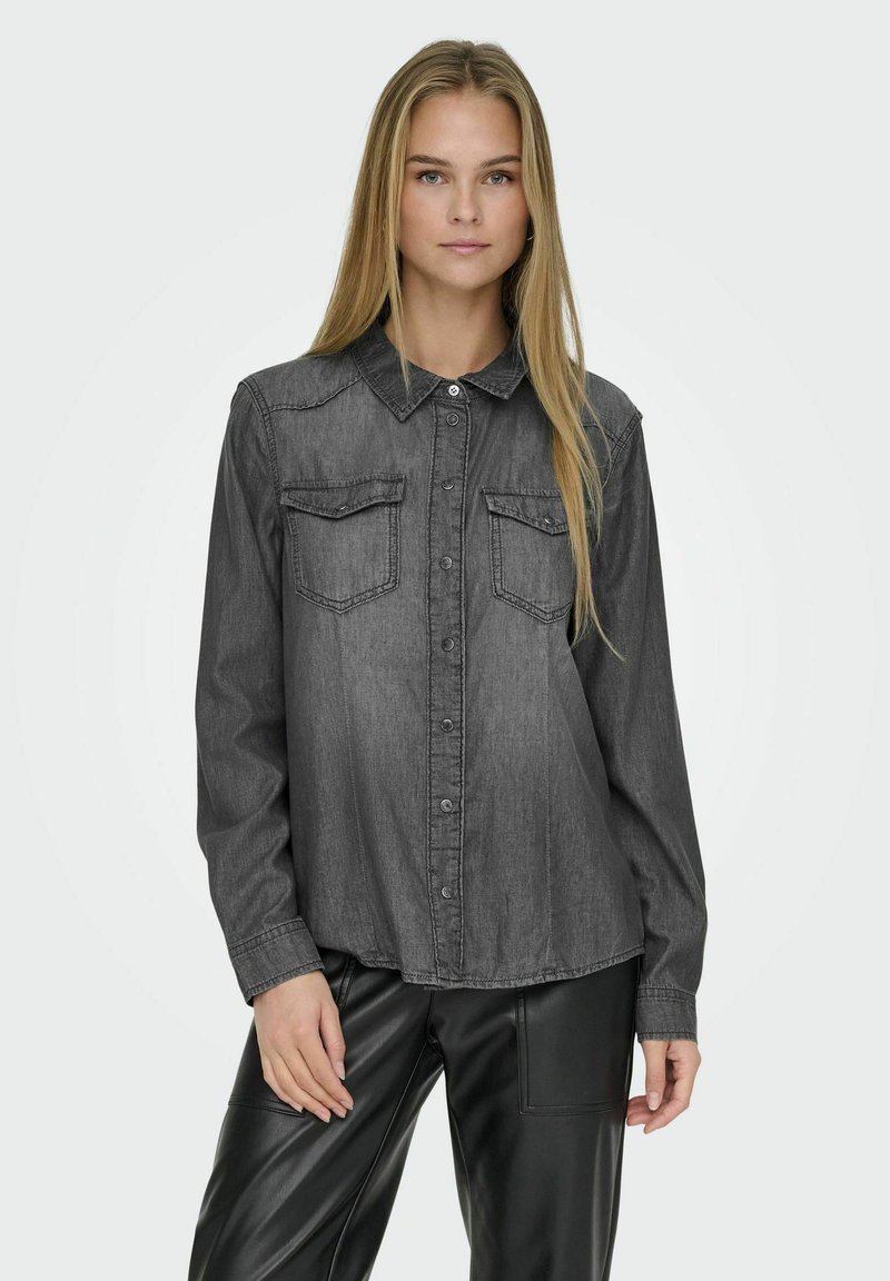 ONLY ONLALEXA SHIRT ANA - Overhemdblouse - medium grey denim