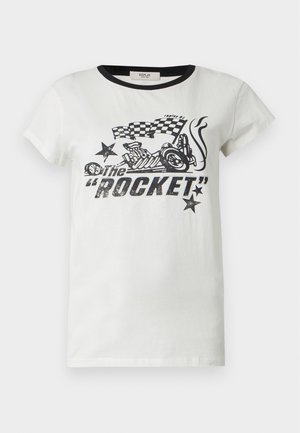 Replay, RACE CAR PRINT - Μπλουζάκι με στάμπα - natural white