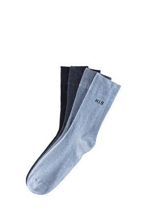 4 PACK - Socken - marine/jeansblau meliert/jeans meliert/hellblau meliert