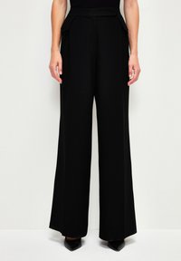 adL - WITH WIDE LEG - Broek - black Miniatuurafbeelding 1