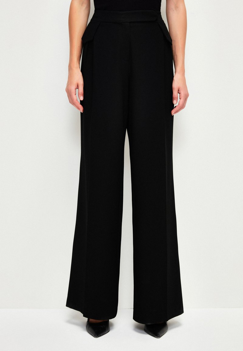 adL - WITH WIDE LEG - Broek - black, Vergroten