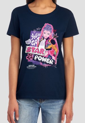 NETFLIX, KPOP DEMON HUNTERS RUMI SCRAPBOOK STAR - Print T-shirt - dark blue