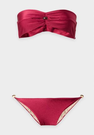 ADRIANA DEGREAS, BANDEAU BEADED SET - Bikini - burgundy
