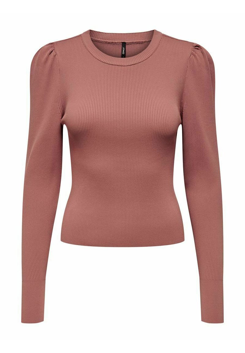 ONLY KÖRPERBETONTER PUFFÄRMEL - Maglione - rose brown