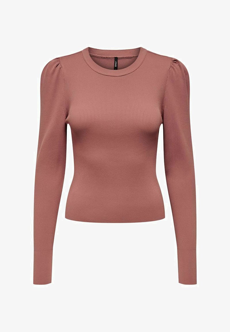 ONLY KÖRPERBETONTER PUFFÄRMEL - Maglione - rose brown