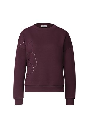 Street One, LOOSE FIT SWEATSHIRT MIT FOLIENPRINT - Sweatshirt - rustic rouge