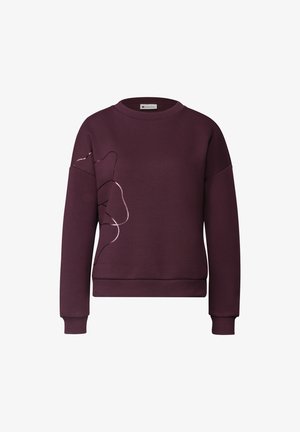 Street One, LOOSE FIT SWEATSHIRT MIT FOLIENPRINT - Sweatshirt - rustic rouge
