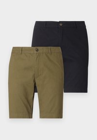 2 PACK - Shorts - black/olive