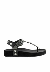 Next REGULAR FIT - Sandalai su T formos dirželiu - black
