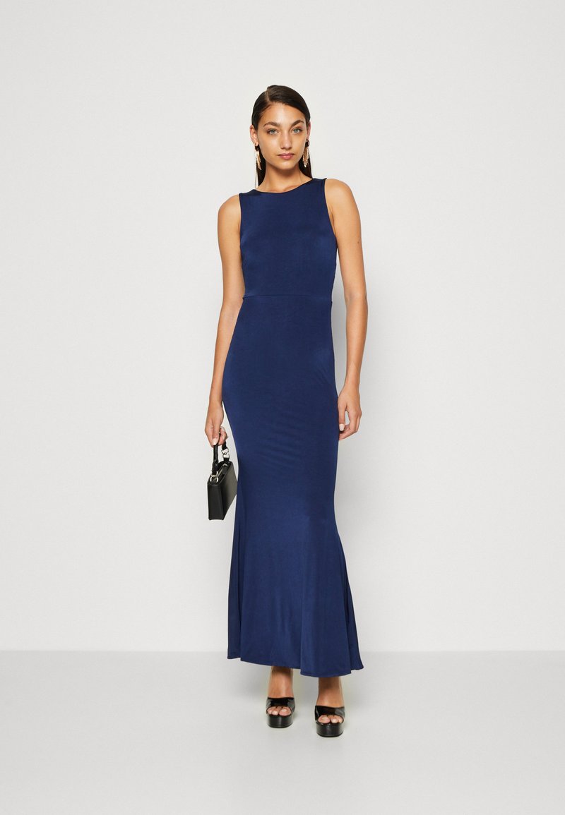 WAL G. BECKY OPEN BACK MAXI - Jersey dress - navy blue/dark blue -  Zalando.ie